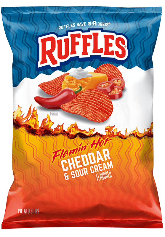 Bag of RUFFLES® Flamin' Hot Cheddar & Sour Cream